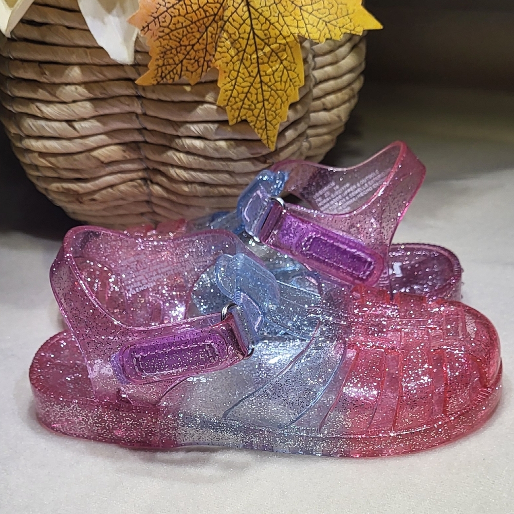 Simple Joys by Carter's Girls Kimmie Nora Jelly Sandal Set Of 2 Size 7 Toddlers - Picture 11 of 15